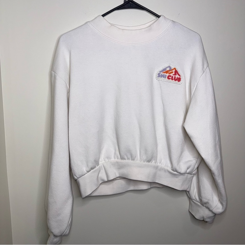 🖤All in Motion White Sweatshirt with Colorful Logo - Picture 2 of 6